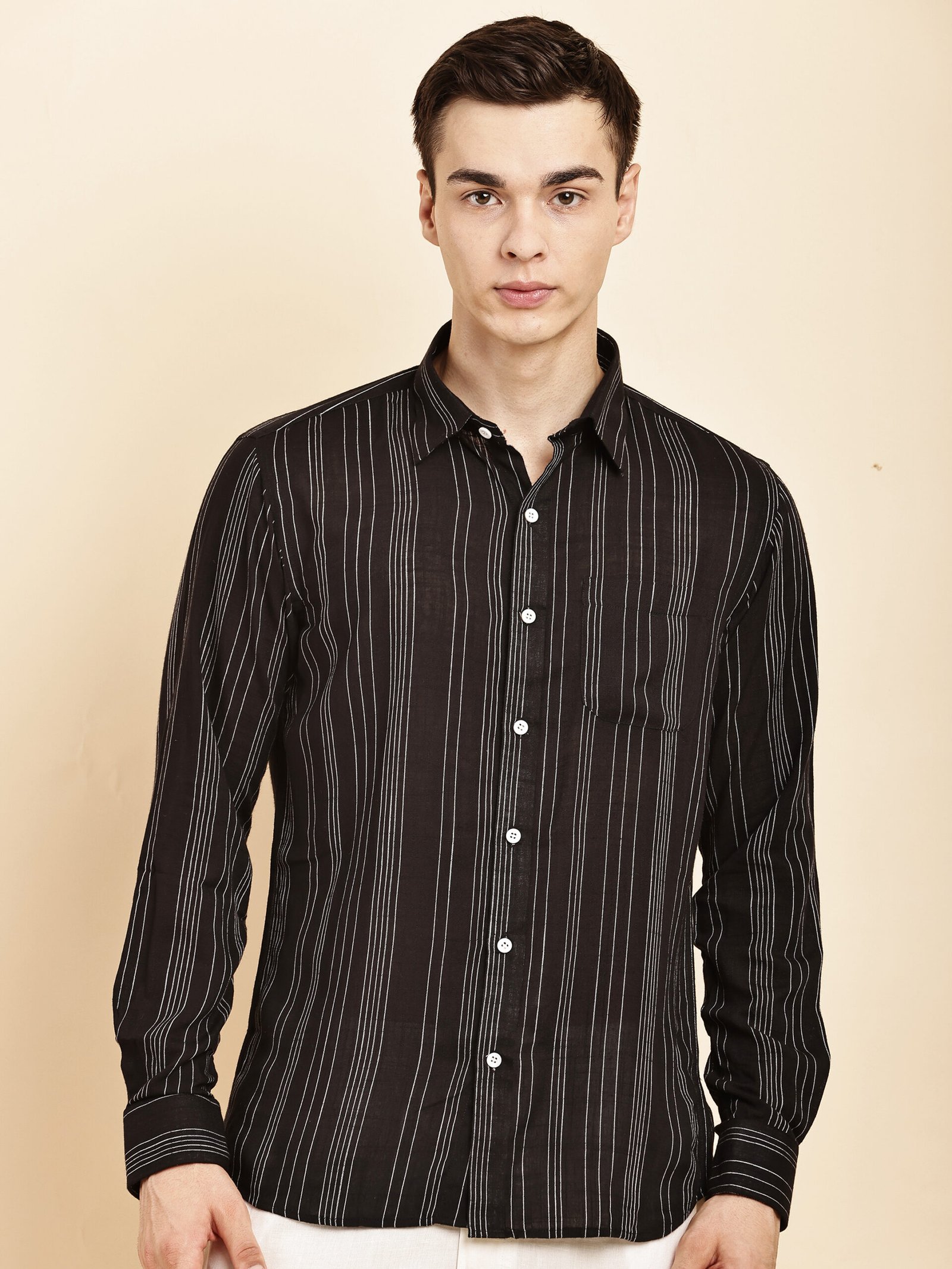Black Stripe Linen Shirt Black Stripe Linen Shirt