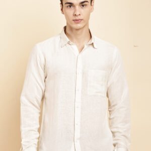 Office White Linen Shirt